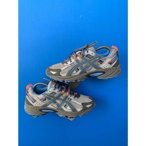 ASICS GEL-Venture 5 Trail Running Shoes Sneakers Gray/Coral T5N8N Womens Sz 8.5